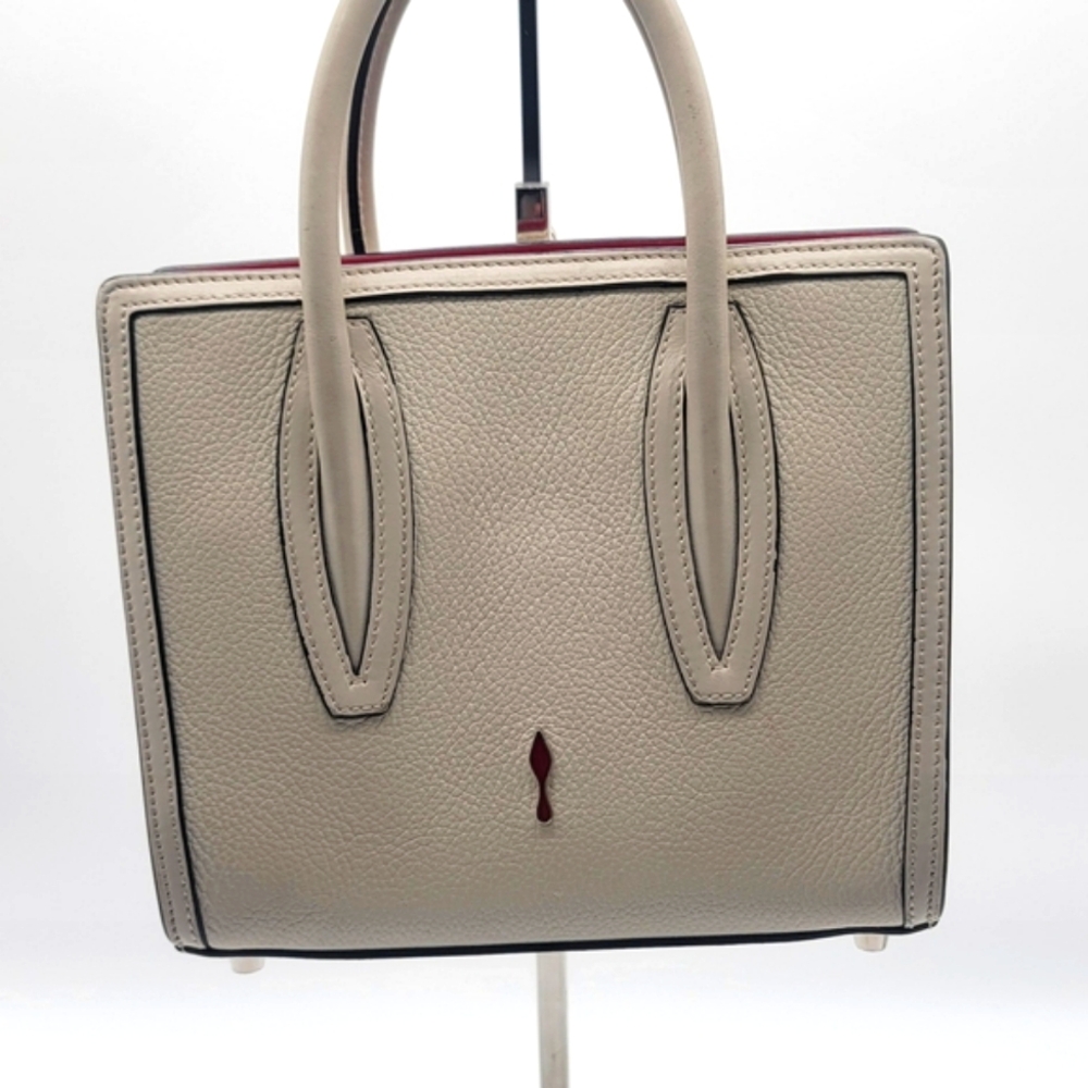 Christian Louboutin Winter White Studded Women's Bag - Picture 5 of 12